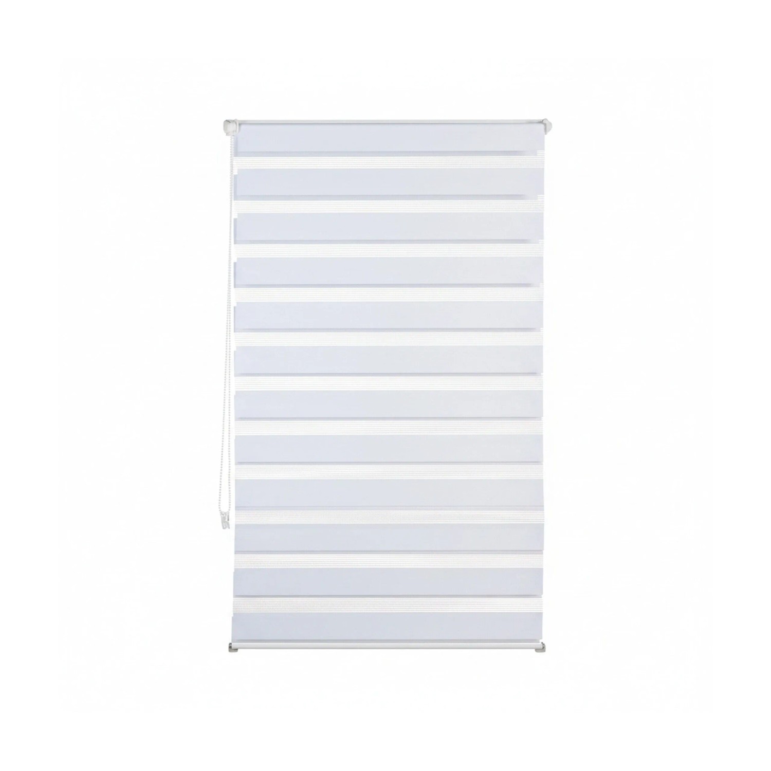 Relaxdays Doppelrollo Klemmfix Aluminium Polyester Weiß Ohne Bohren 85 cm x 150 cm
