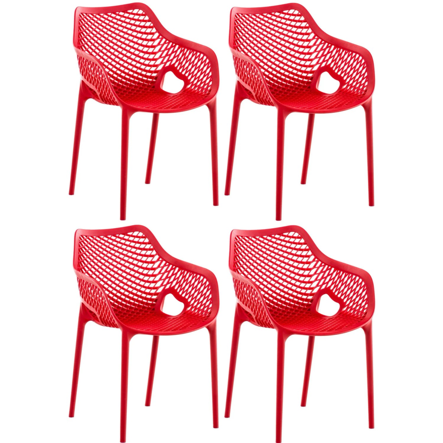 CLP 4er Set Stühle Air XL Rot