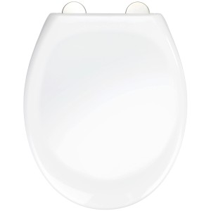 Wenko Premium WC-Sitz Ios, weiße Klobrille mit Absenkautomatik, ovale Form.
