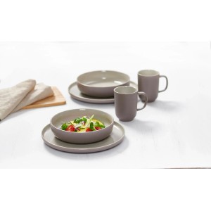 Ritzenhoff & Breker Jasper Tafelservice, 8-teilig in Taupe, mit Tellern und Schalen.
