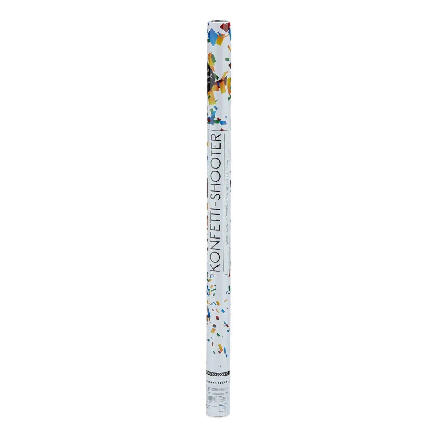 Relaxdays Partypopper Bunt mit Sicherheitsnetz 80 cm x 5 cm x 5 cm 300 g