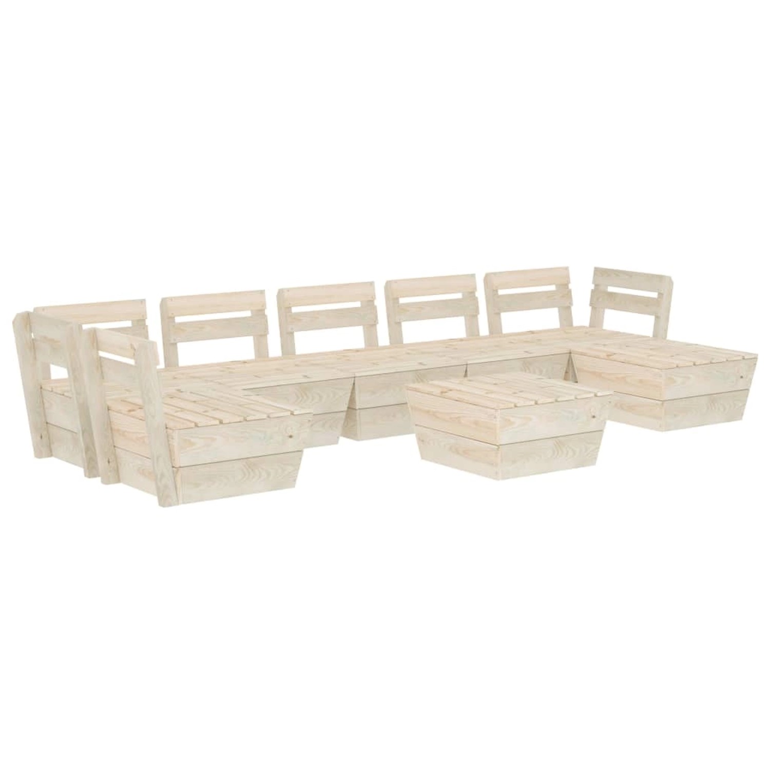 vidaXL 8-Tlg Garten-Paletten-Lounge-Set Imprägniertes Fichtenholz 3063727