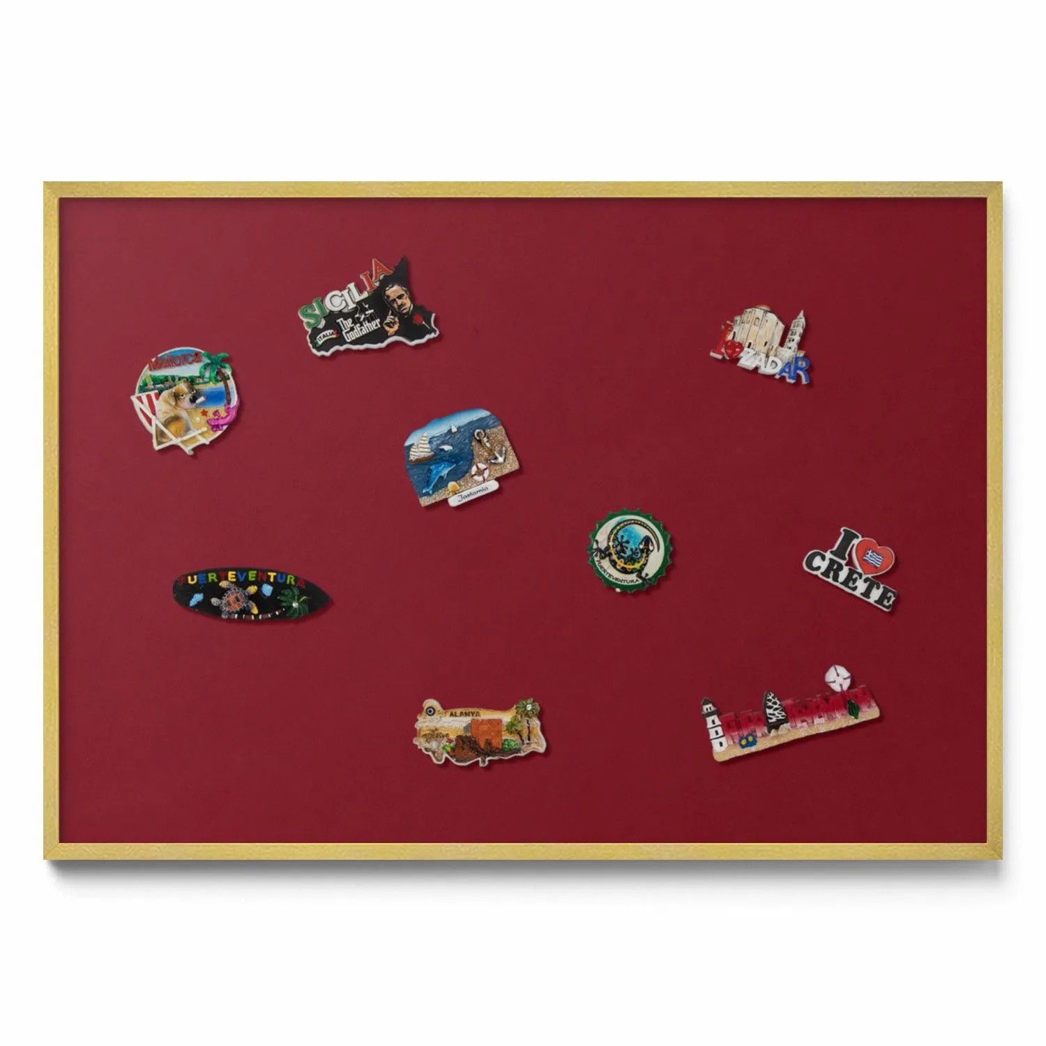 Tulup Magnettafel Metall Magnettafel Gerahmt Farbe Burgunderrot 100x70 cm M günstig online kaufen