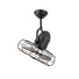 FARO Deckenventilator Keiki, braun, 43 cm, mit Wandschalter. Kleiner Ventilator mit dunklem Nussbaumdekor.