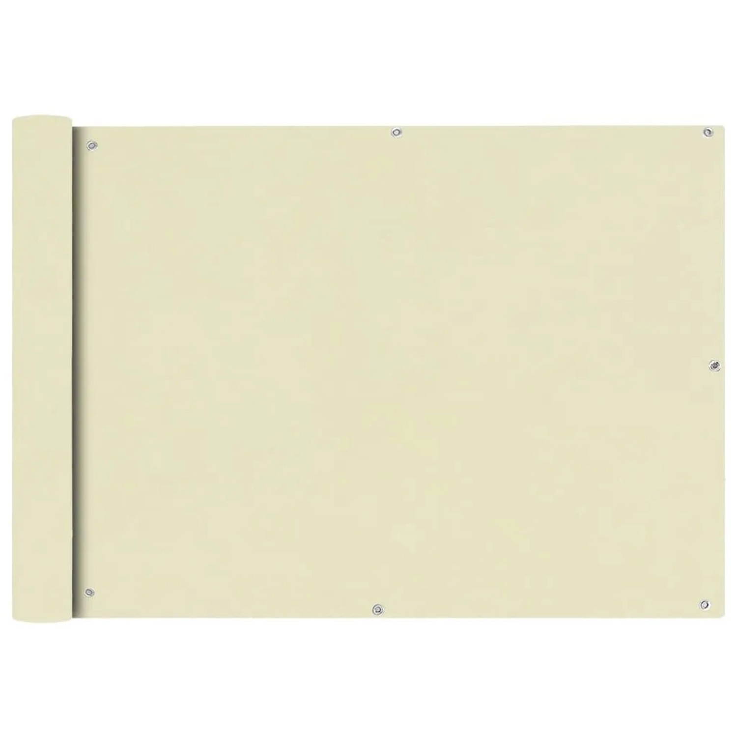 vidaXL Balkon Sichtschutz Oxford-Gewebe 75x600 cm Creme 42337