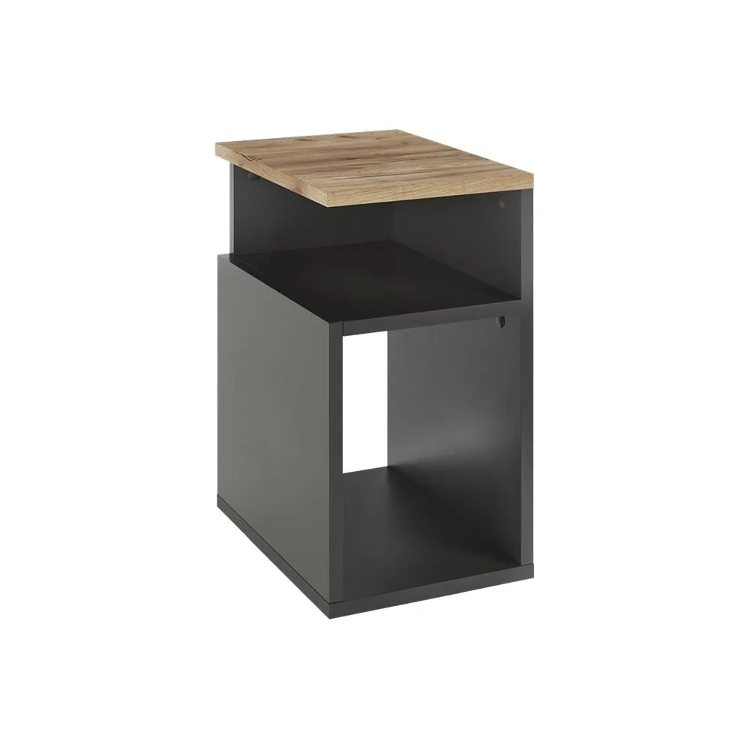 Vicco Nachttisch Elios Anthrazit Goldkraft Eiche 25 x 45