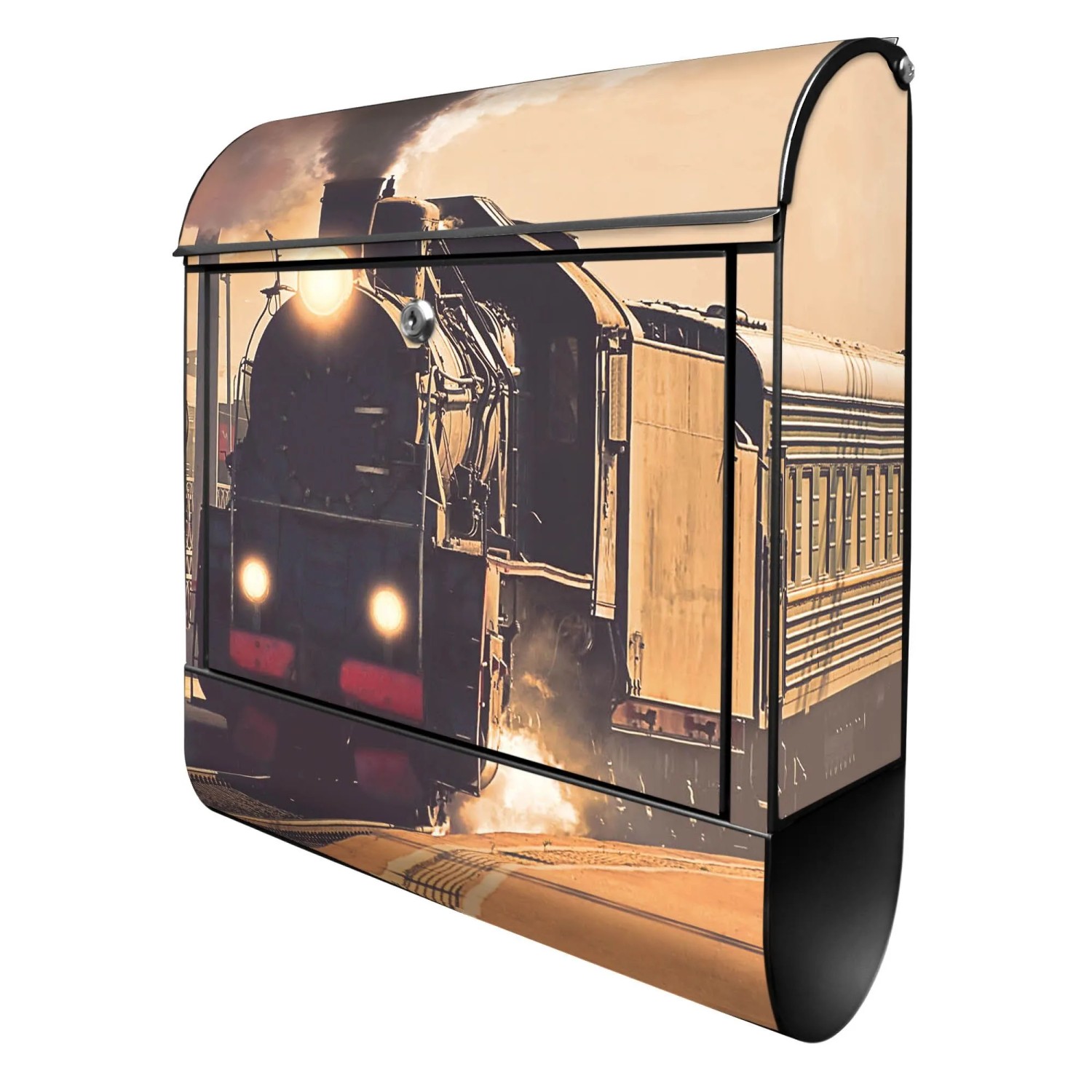 Banjado Design Briefkasten Schwarz Pulverbeschichtet 39x47x14cm 2 Schlüssel günstig online kaufen