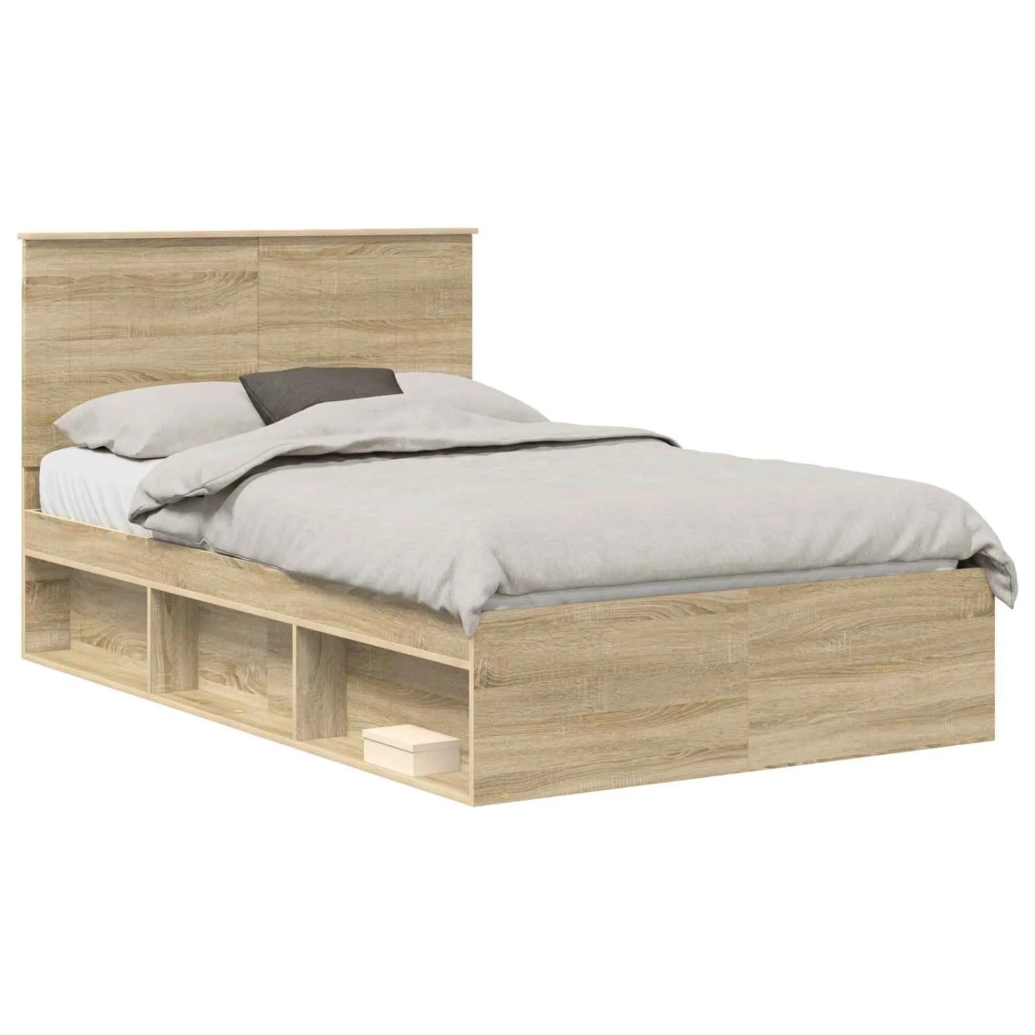 vidaXL Bettrahmen Sonoma 120 x 200 cm Massives Kiefernholz 3411030