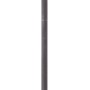 Schwarze Design-Stehlampe Gwen mit Holzdetails und Käfigschirm für Innenräume.