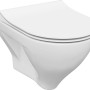 Weißes, spülrandloses baliv Wand WC-Set Mansfield mit Soft-Close Sitz.