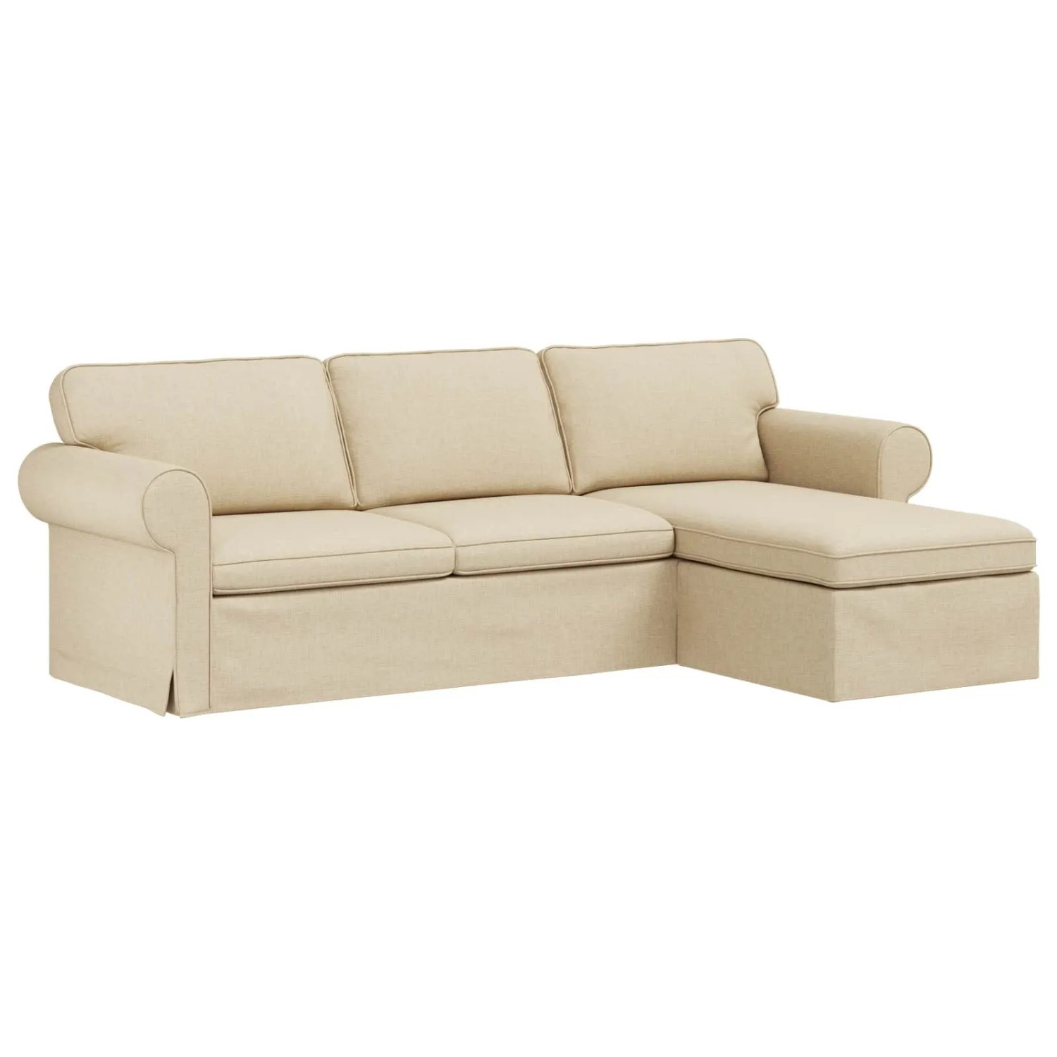 vidaXL Sofa Creme 215 x 138 x 80 cm Stoff 42024346