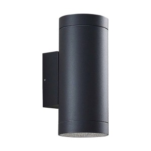 Lucande Wandleuchte Außen Thomke 9969155 Modern in Alu aus Aluminium 2-flammig E27