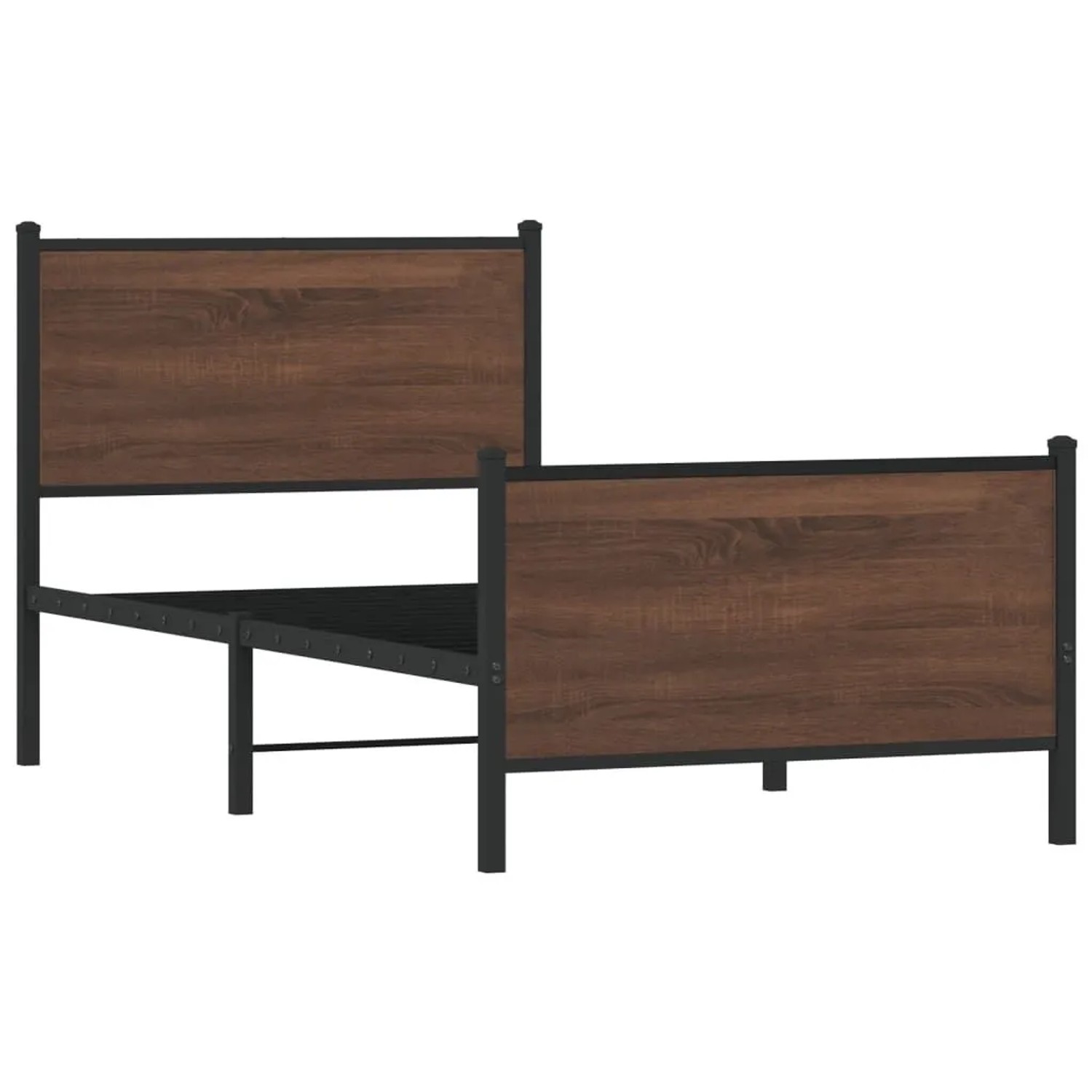 vidaXL Metallbett ohne Matratze Braun Eichen-Optik 100x190 cm 4007777 günstig online kaufen