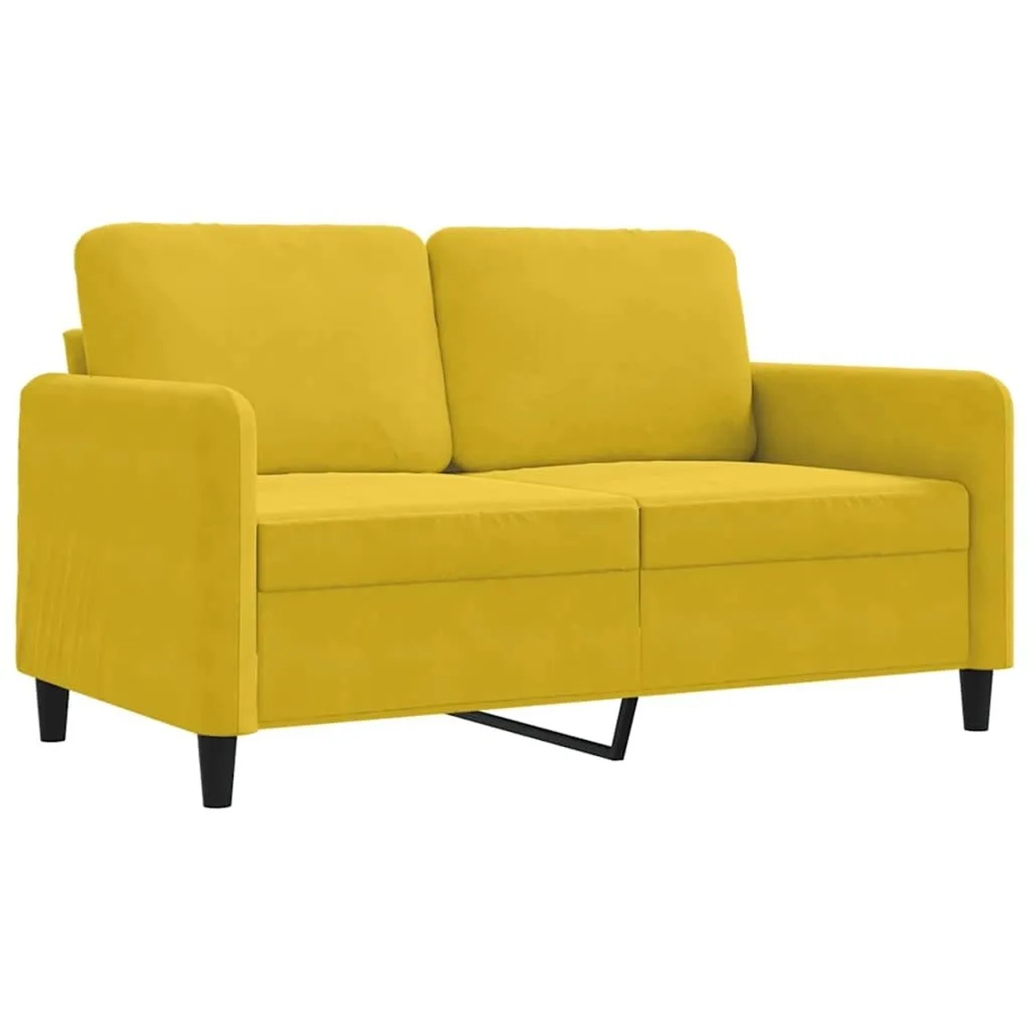 vidaXL 2-Sitzer-Sofa Gelb 120 cm Samt 359438 günstig online kaufen
