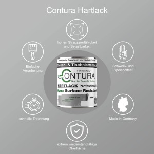 Matt-Lack Dose: Contura Hartlack Treppenlack, Grundierung & Universallack, 2,5 Liter.