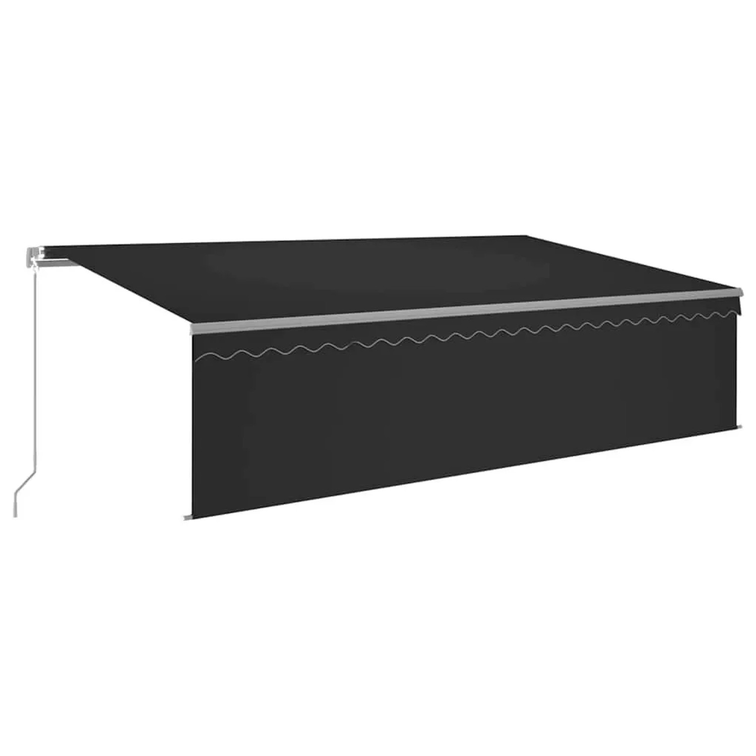 vidaXL Markise Manuell Einziehbar mit Rollo & LED 5x3 m Anthrazit 3069464