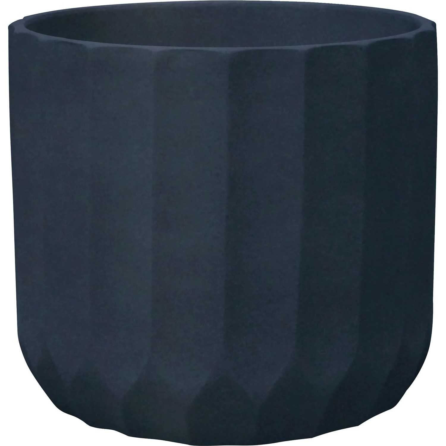 Übertopf Ø 14 cm x 14 cm Keramik Schwarz