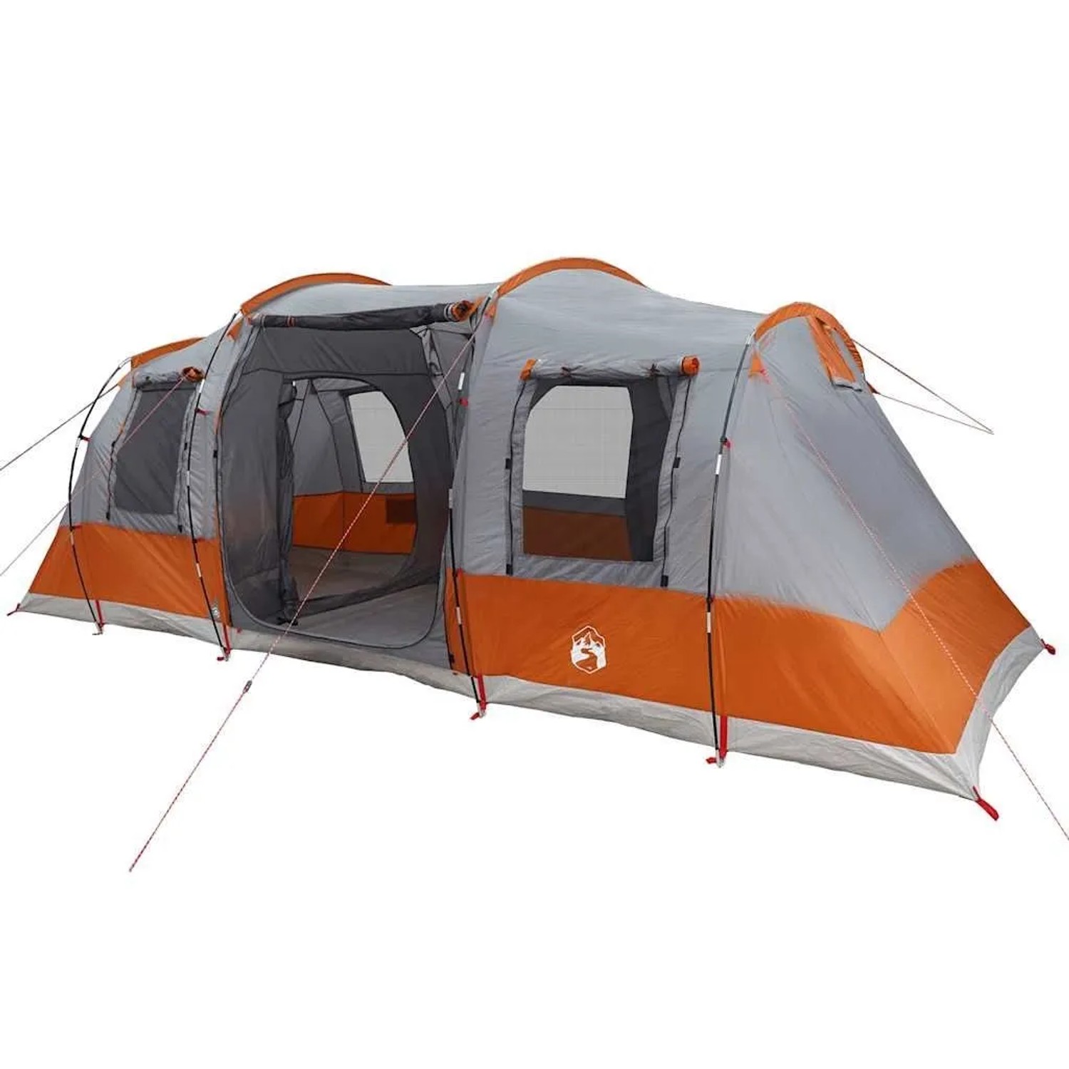 vidaXL Tunnelzelt 4 Personen Grau und Orange Wasserdicht 4009412