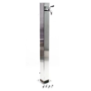 Wiltec Wasserzapfstelle 95 Cm Wassersäule Edelstahl Eckig Garten Zapfsäule