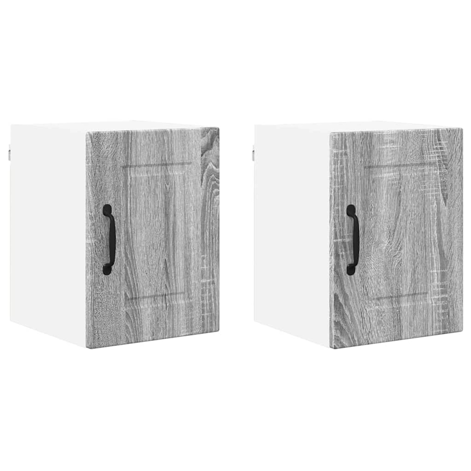 vidaXL Küchenwandschrank mit Regal 2 Stk Graues Sonoma 30 x 31 x 40 cm 8852 günstig online kaufen