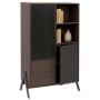 MCW Hochschrank O40 MDF Metall Melamin 138x79x40cm Walnuss-Optik_3