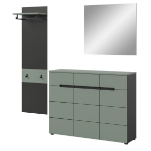 Inn.Furn Garderoben-Set 3-teilig in Salbei und Grau 180 cm Cooper