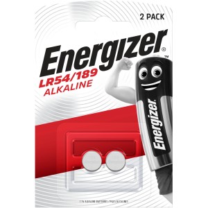 Energizer LR54/189 Knopfzellen, 2er-Pack, 1,5V Alkaline-Batterien für elektronische Geräte.