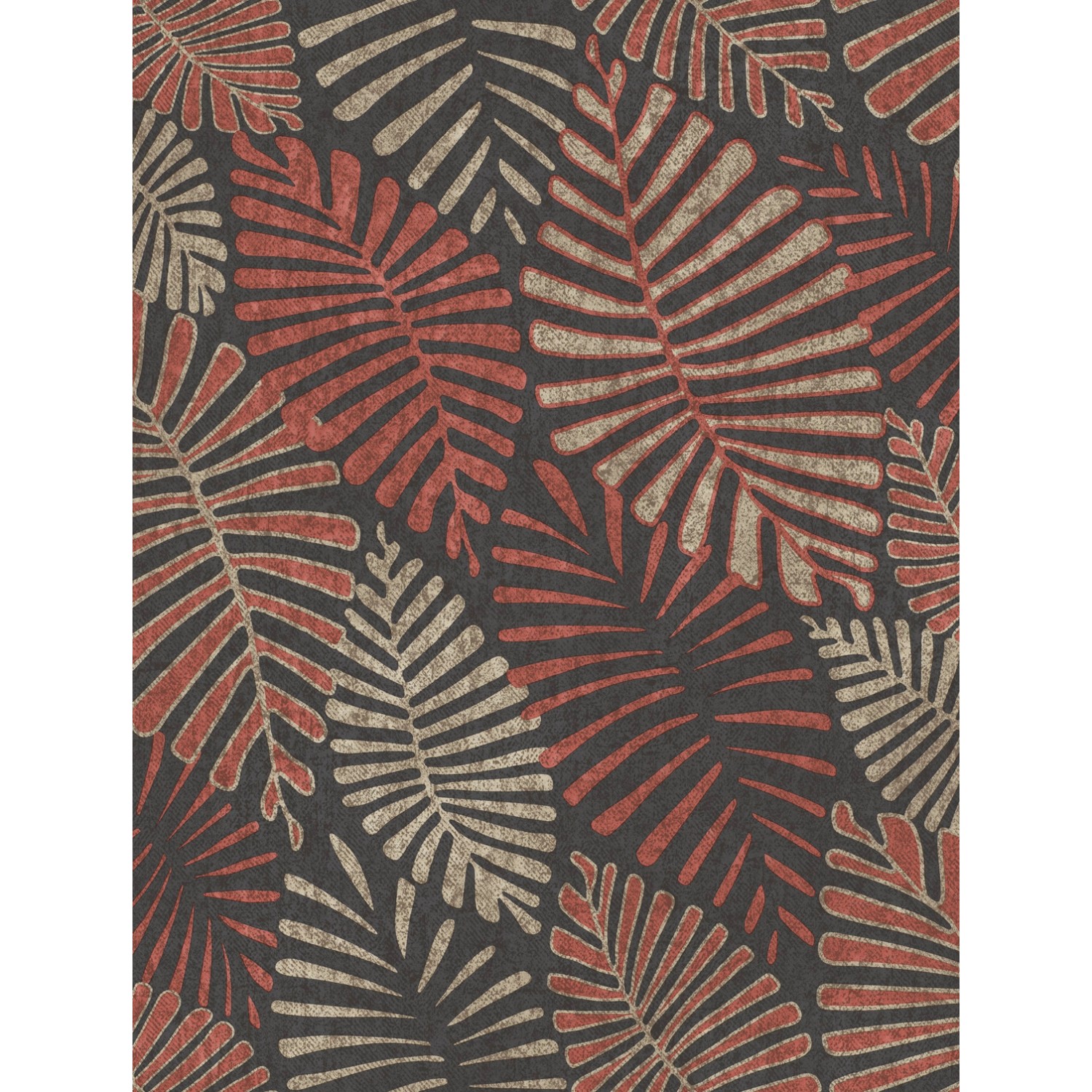 Sanders & Sanders Tapete Blätter Terrakotta 53 cm x 10 m günstig online kaufen