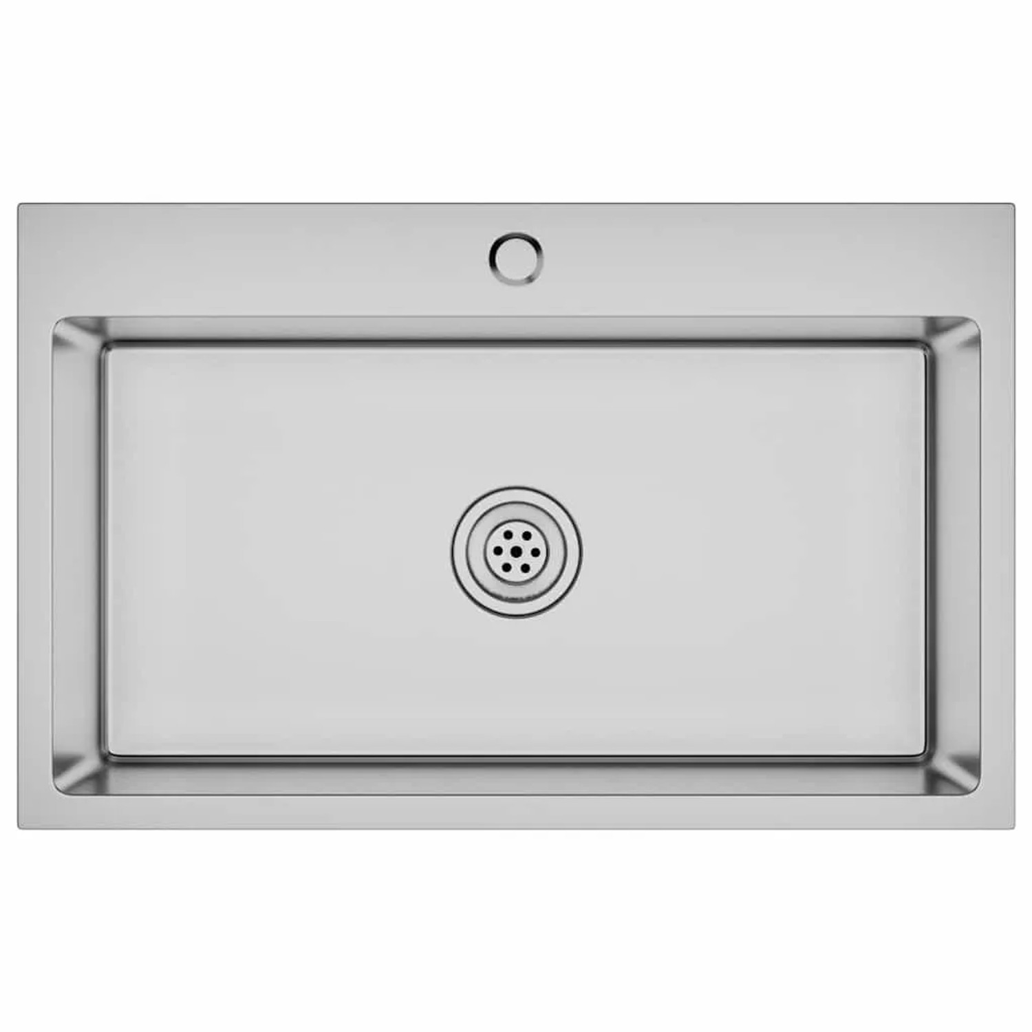 vidaXL Handgemachte Einbauspüle Edelstahl 51514