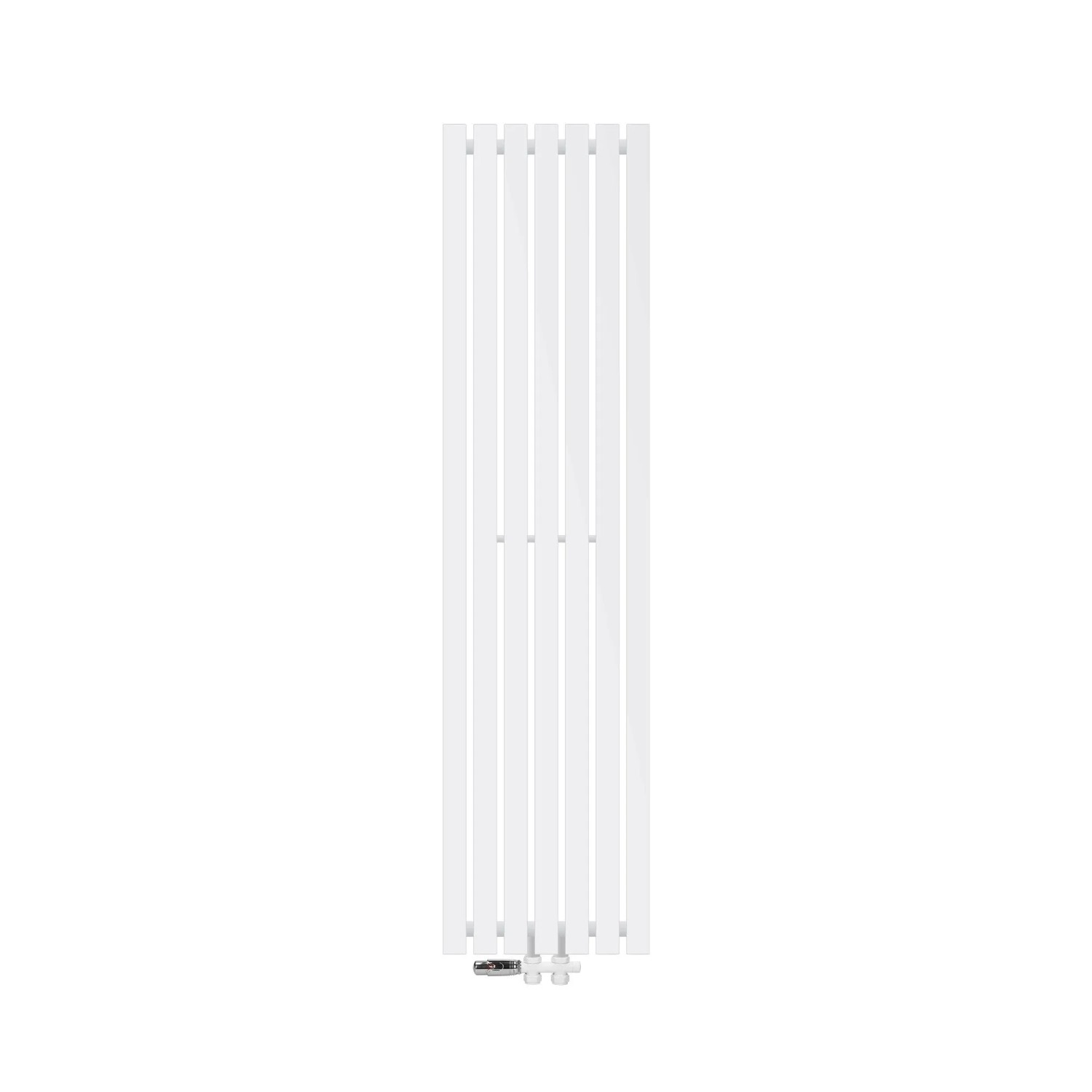 LuxeBath Badheizkörper 370x1400mm Weiß Mittel mit Durchgang