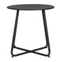 Runder schwarzer Metall-Beistelltisch Homestyle4u, 45 cm, mit Kreuzfuß. Ideal für Garten & Balkon.