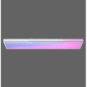 Weißes, dimmbares LED-Panel Just Light Mario 100x25 cm mit Farbwechsel und Sternenhimmel-Effekt.