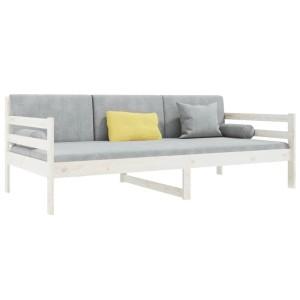 vidaXL Tagesbett ohne Matratze Weiß 80x200 cm Massivholz Kiefer 814680