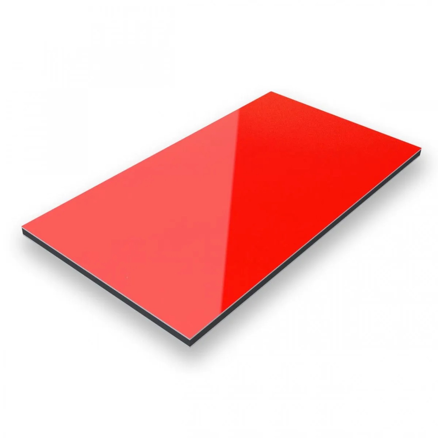 Aluverbund24 50x100cm Aluverbundplatte Aluminiumverbund Rot RAL 3020 3 mm/0,3 mm