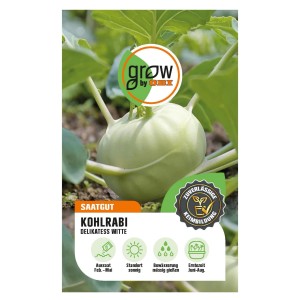 Samenpackung GROW by OBI Kohlrabi Delikatess Witte, Standardsorte für süßen Kohlrabi.