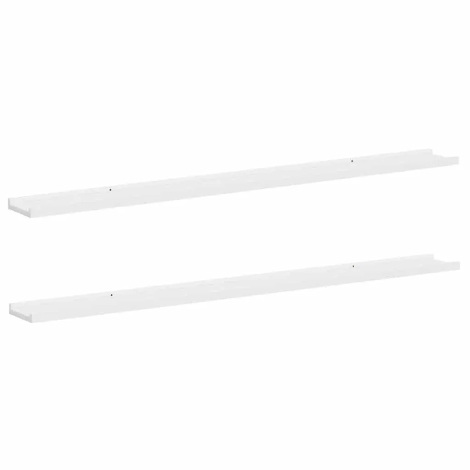 vidaXL Wandregale 2 Stk Weiß 115x9x3 cm 326659