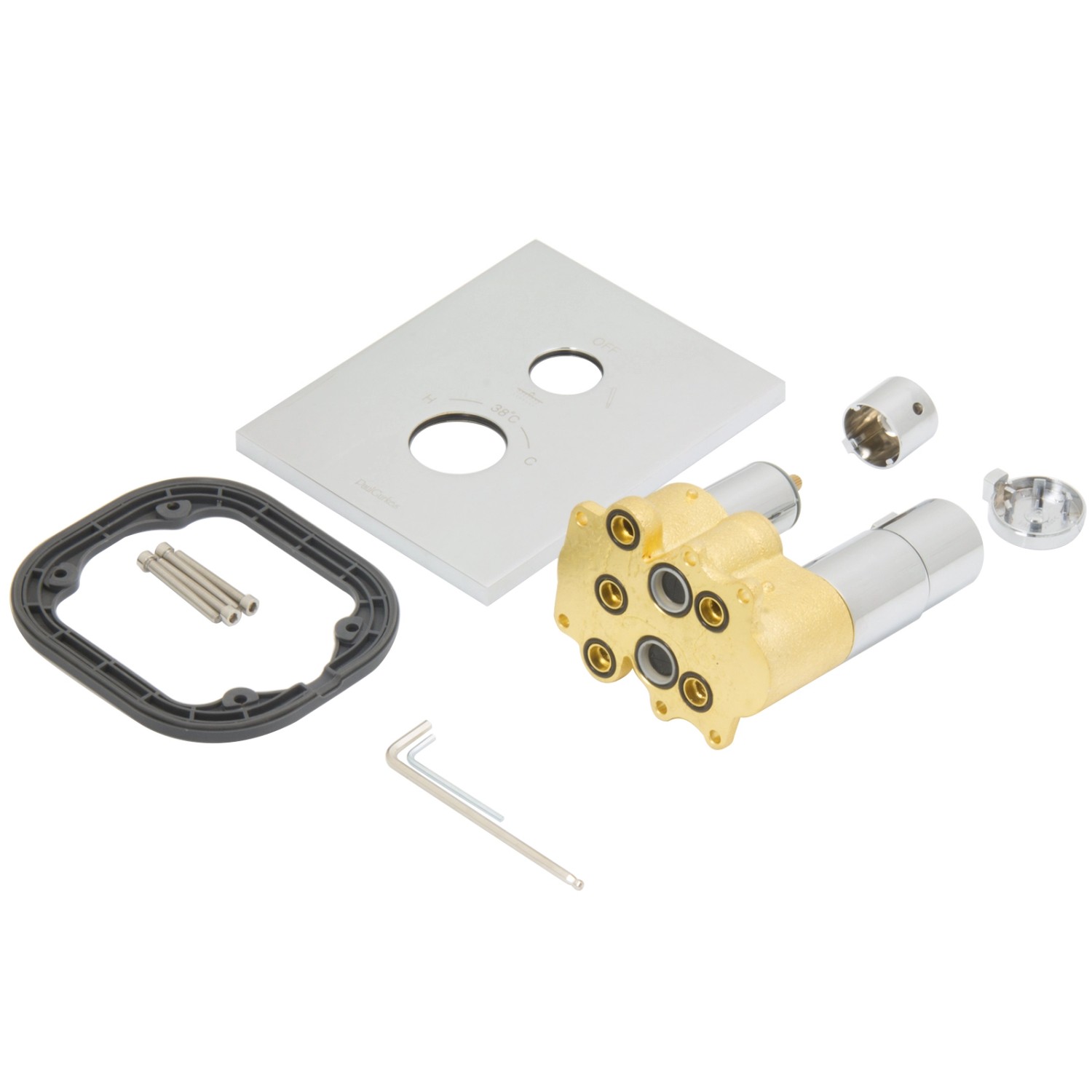 PaulGurkes Duschsystem Thermostat Grundkörper mit Montagezubehör.