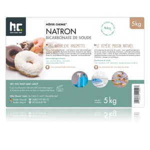 Höfer Chemie Natron Backsoda, 2 x 5kg Packung. Vielseitiges Reinigungsmittel in Lebensmittelqualität.