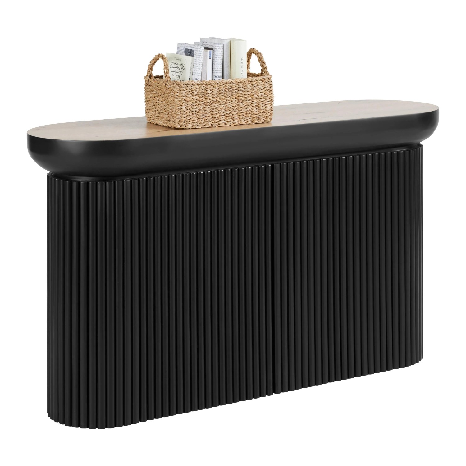 Mömax Konsole Tiffy Schwarz/Eichefarben