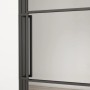 inova Loft Glastür Komplettset mit schwarzem Beschlag und Griffstange, DIN Rechts