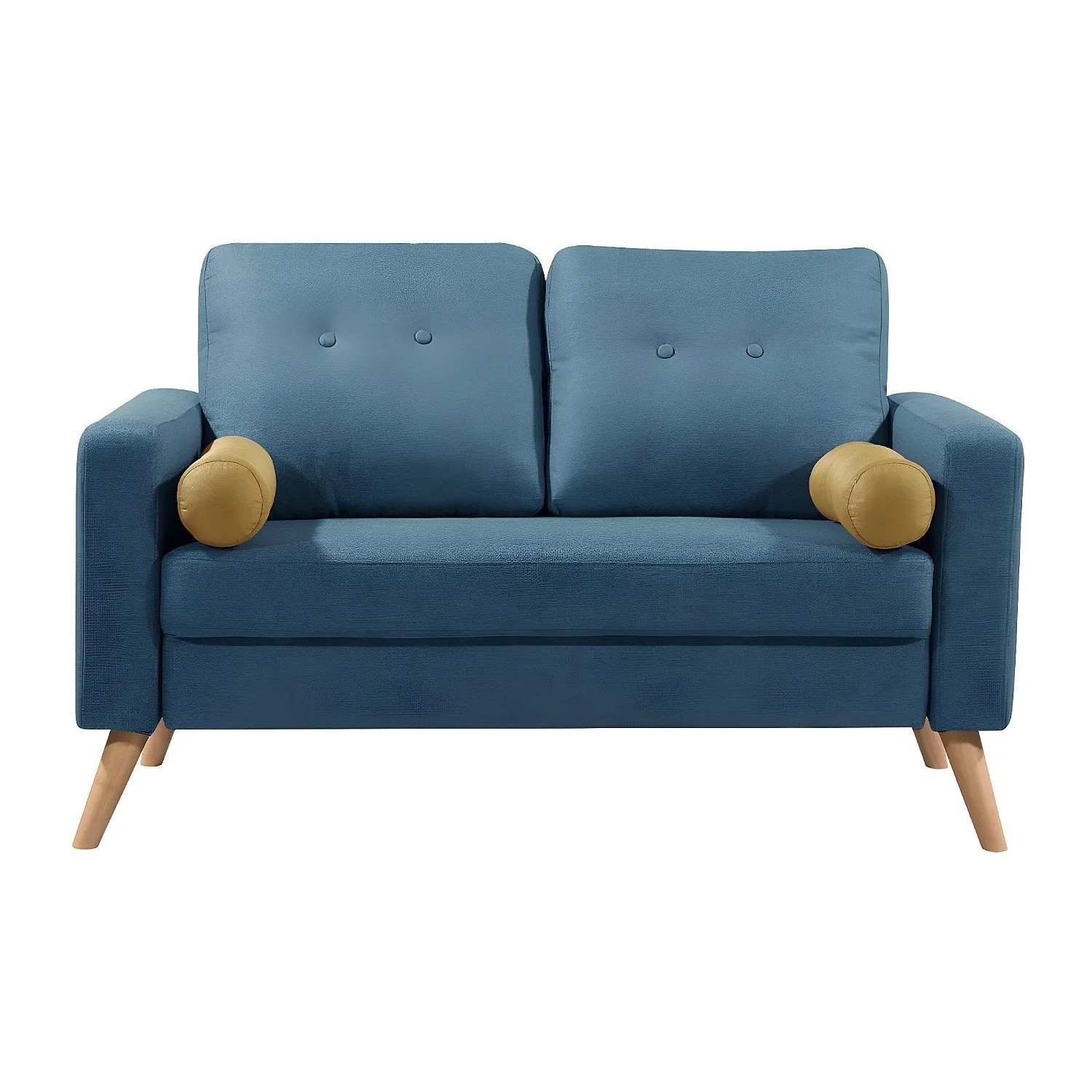 Vente-unique Sofa Ohne Schlafmöglichkeit Tatum Blau 130 cm