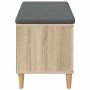 vidaXL Flurbank mit Kissen mit Speicher Sonoma-Eiche 100 x 38 x 46 cm 891538_7