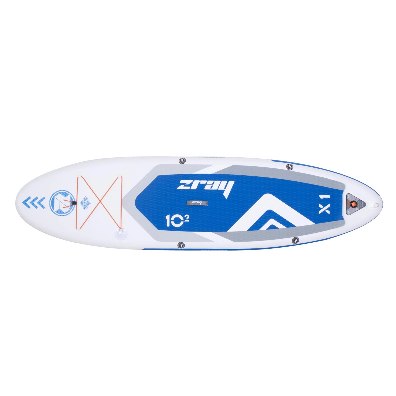 ZRAY Stand Up Paddle Board X1, blau, mit Zubehör. Aufblasbares SUP-Board für Wassersport.