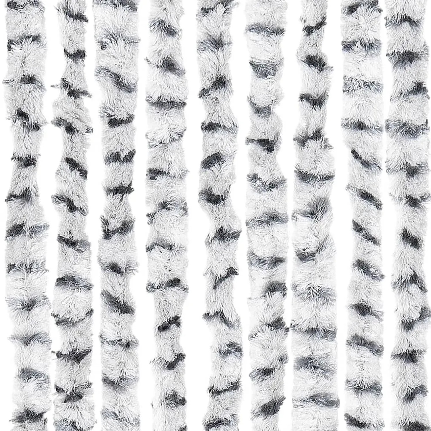 vidaXL Fliegenvorhang Hellgrau und Dunkelgrau 100x200 cm Chenille 377397_5