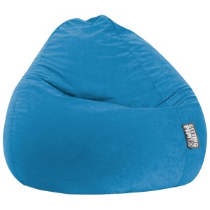 Blauer Sitting Point Sitzsack Easy, 300 l, aus Mikrofaser mit Seitentasche.