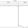 Grundriss des Skan Holz Gartenhauses Tilburg, 23,3 m², mit Maßangaben.