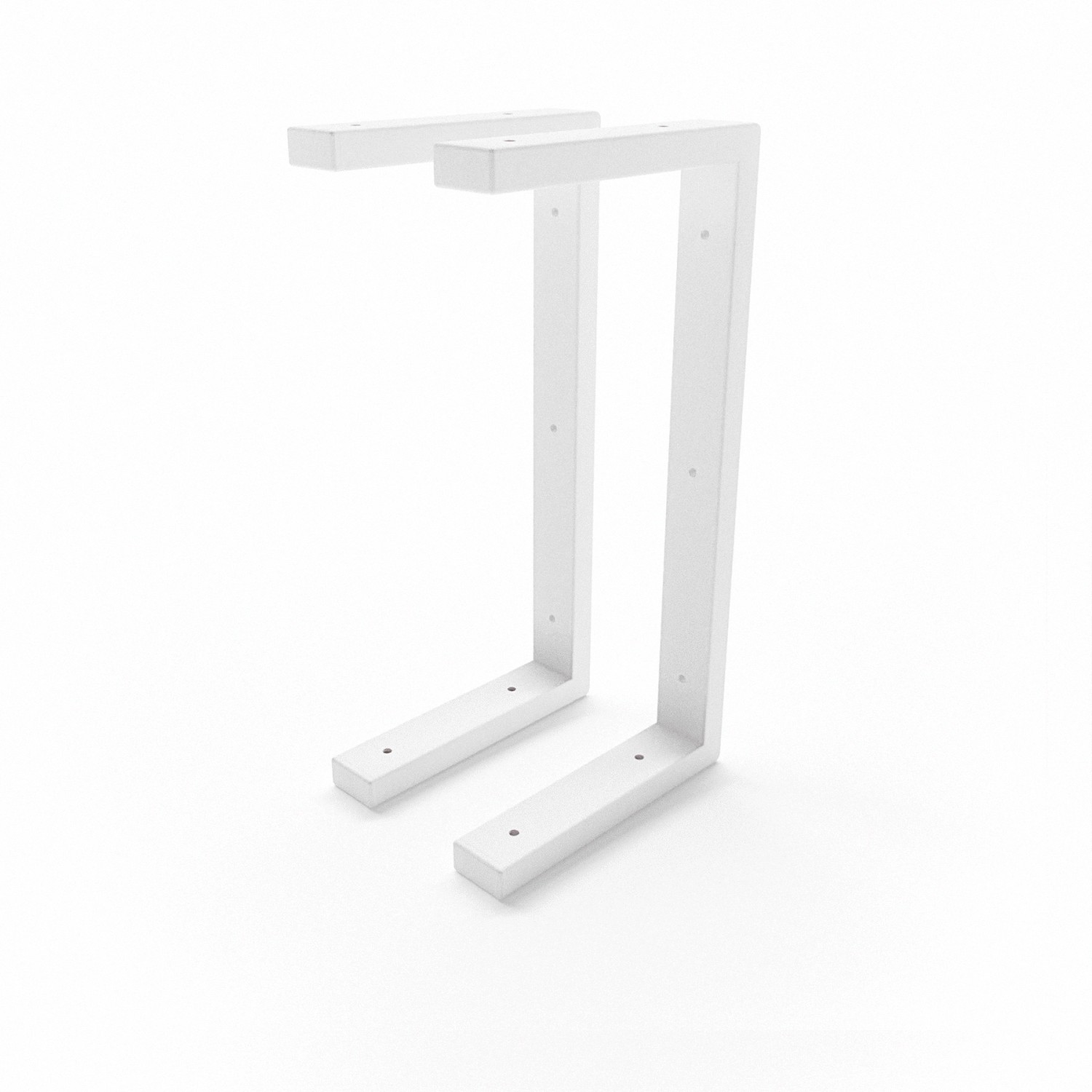 HEVVA Waschtischhalterung LAHN 20 cm Tief 2er Set Weiß