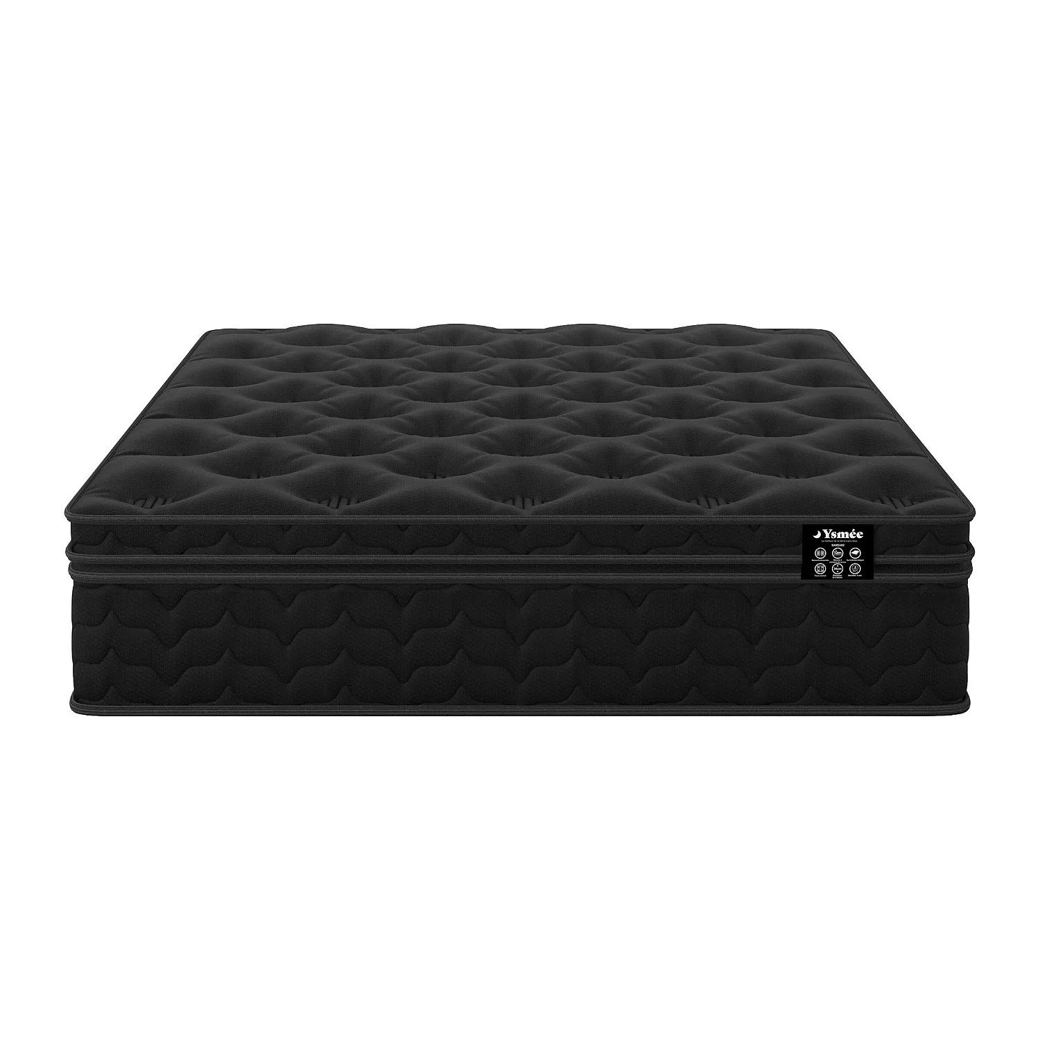 Vente-unique Standardmatratze Gamiani Schwarz 200 cm