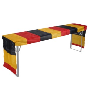 MCW Tischdecke für Bierzeltgarnitur in Deutschlandfarben Schwarz, Rot, Gold, 360x73cm.