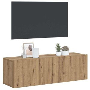 vidaXL TV-Wandschrank Artisan-Eiche, 100 cm, mit 2 Türen, unter TV. Hängendes TV-Möbel in Holzoptik.